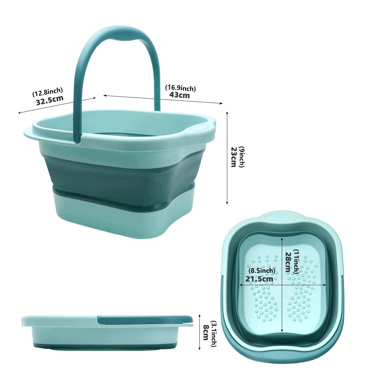 SILICONE BUCKET 2IN1 TRAVEL FOLDING BUCKET 15L FOLDING BOWL Packaging status original