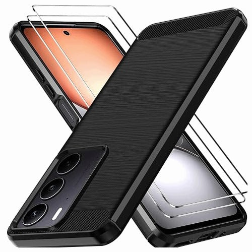 SILICONE CASE FOR REALME C75 PROTECTIVE WITH TEMPERED GLASS 2 PCS.