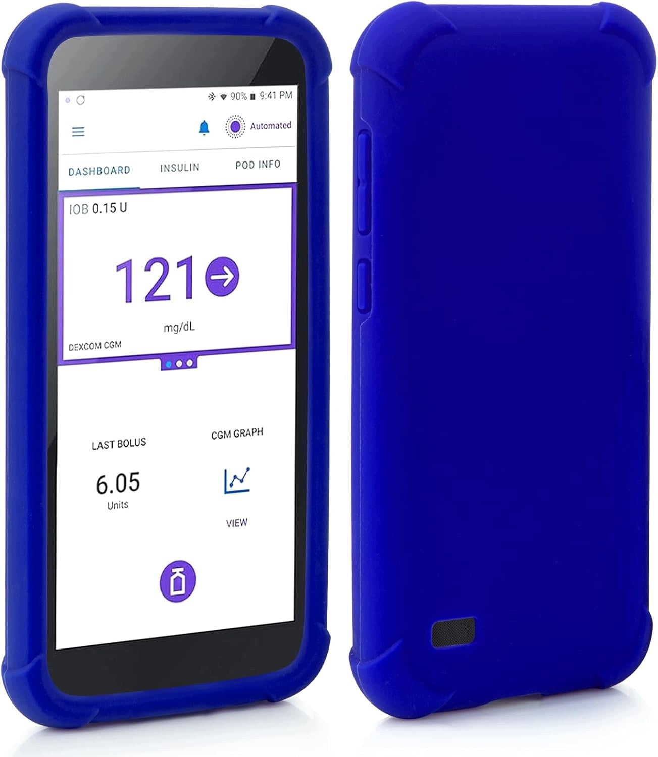 SILICONE CASE OMNIPOD 5 PDM BLUE SHOCKPROOF