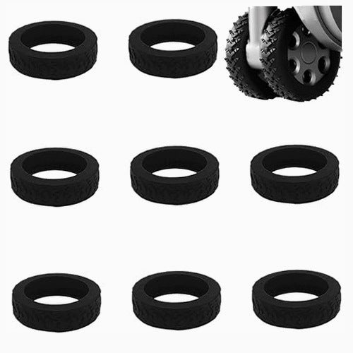 SILICONE CASE WHEEL COVERS NOISE REDUCTION 8 PIECES silicone