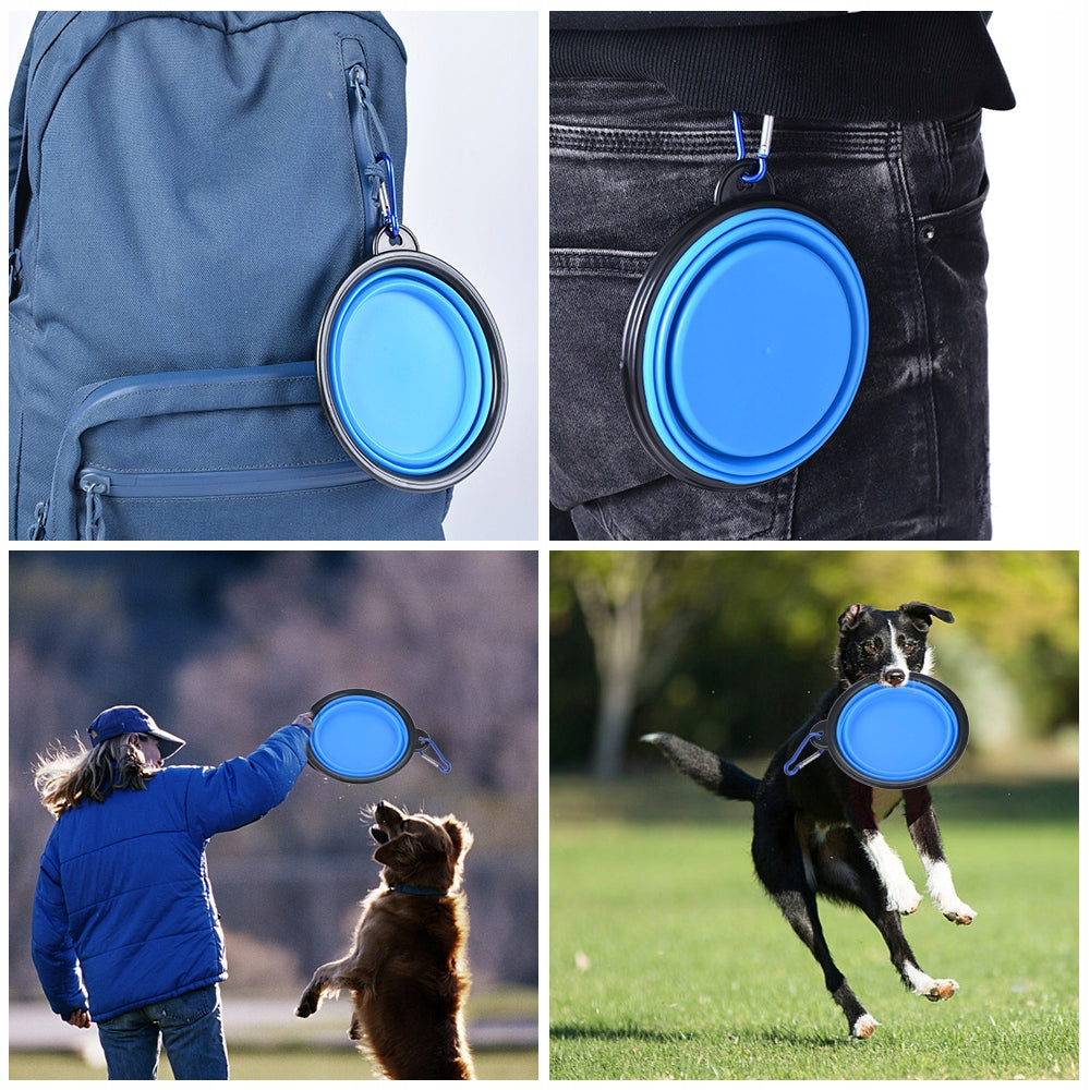 SILICONE DOG BOWL, FOLDABLE, TOURIST, comfortable, practical, 1L EAN (GTIN) 5906022611482