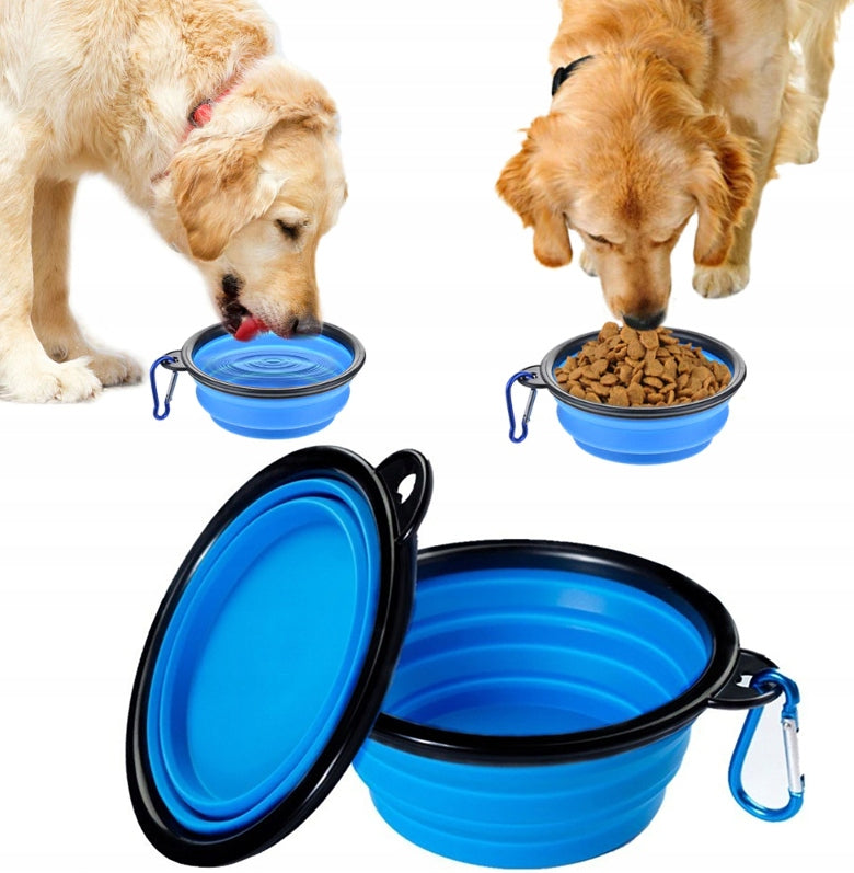 SILICONE DOG BOWL, FOLDABLE, TOURIST, comfortable, practical, 1L