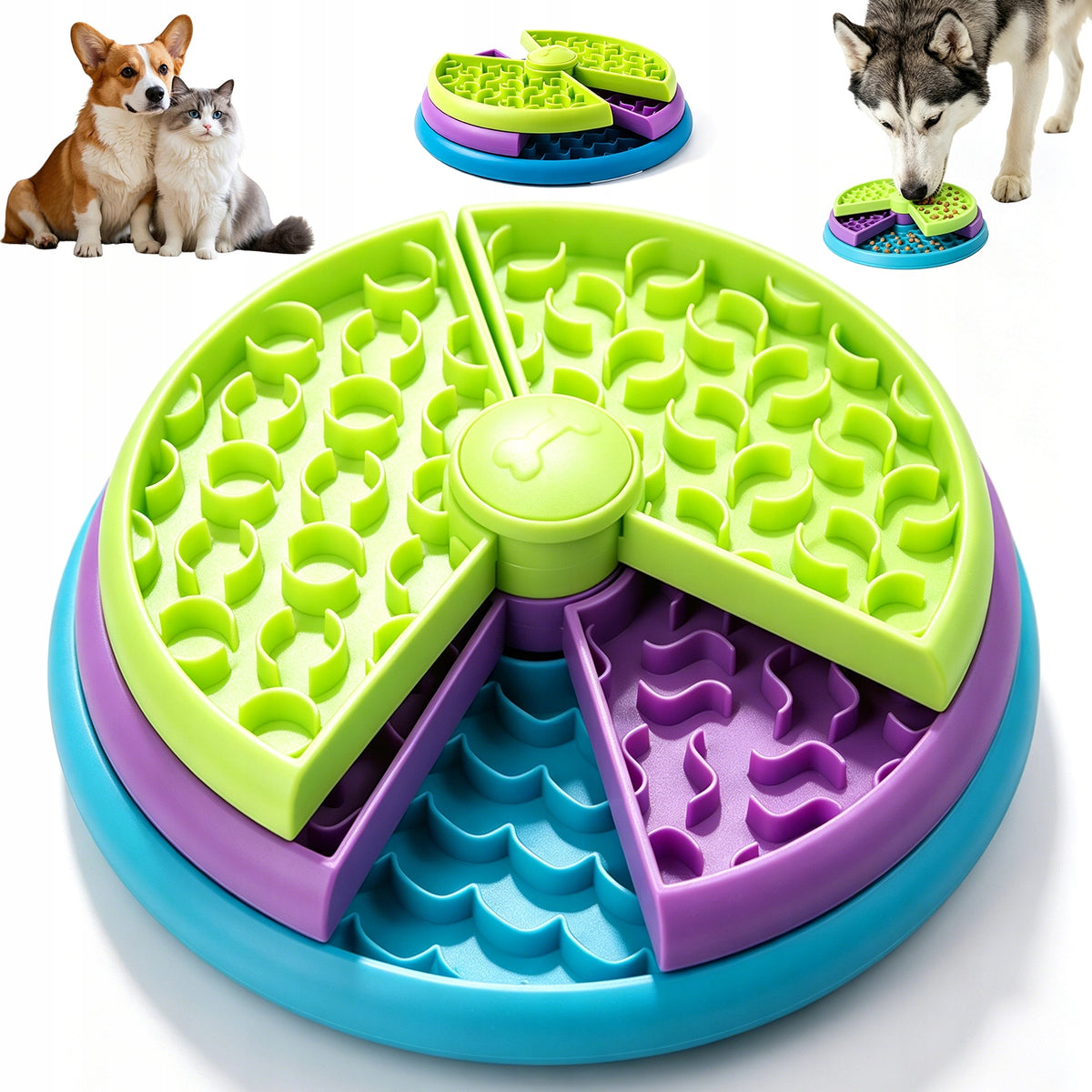 SILICONE DOG FEEDER PUZZLE SLOW FEEDING HEALTHY DIGESTION