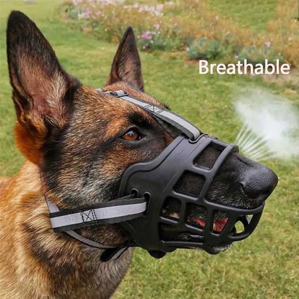 SILICONE DOG MUZZLE COMFORTABLE to prevent barking SIZE L Packaging status original