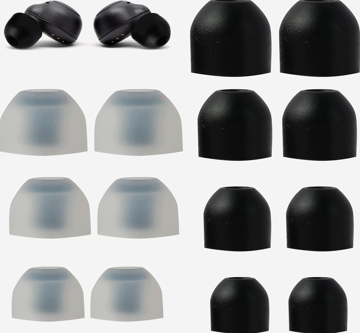 SILICONE EARBUDS 14 PIECES HEADPHONE ERASER 4 SIZES REPLACEMENT SOFT