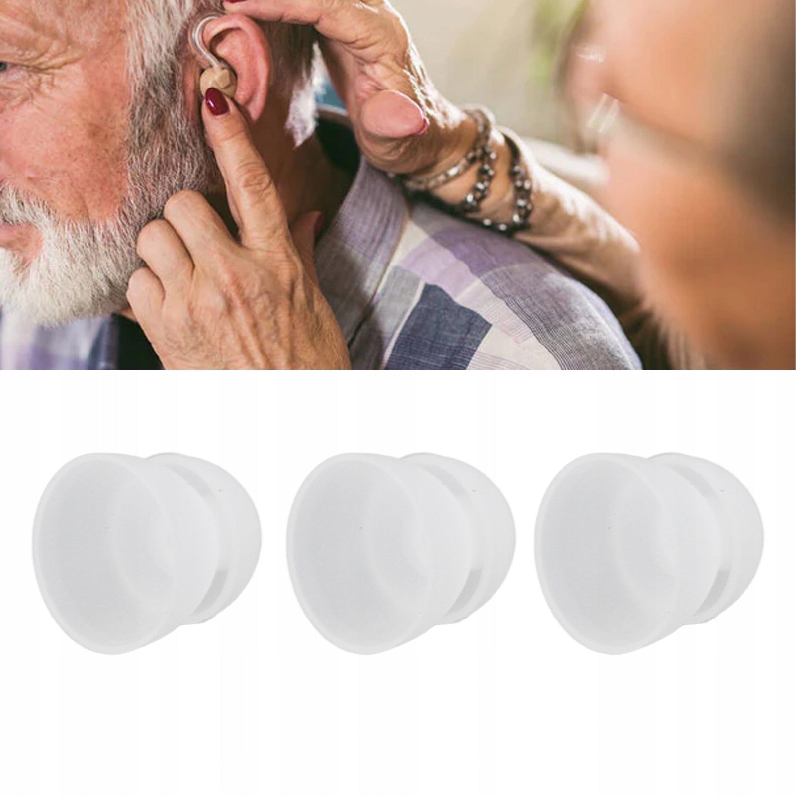 SILICONE EARBUDS FOR HEARING AID 8mm 10 PCS Medical device no