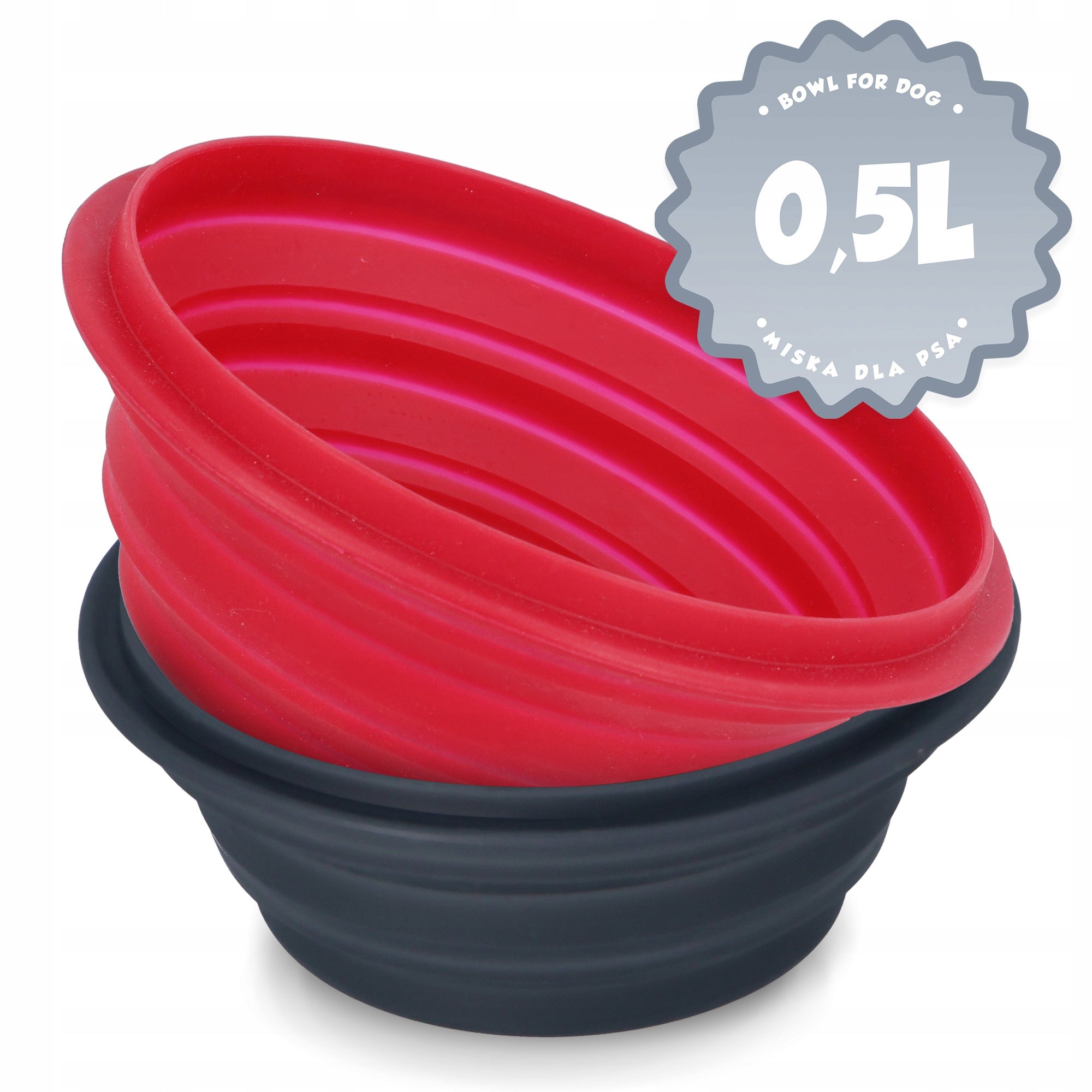 SILICONE FOLDING BOWL for CAT DOG 0,5 l TOURIST BOWL TRAVEL IZ Brand no brand