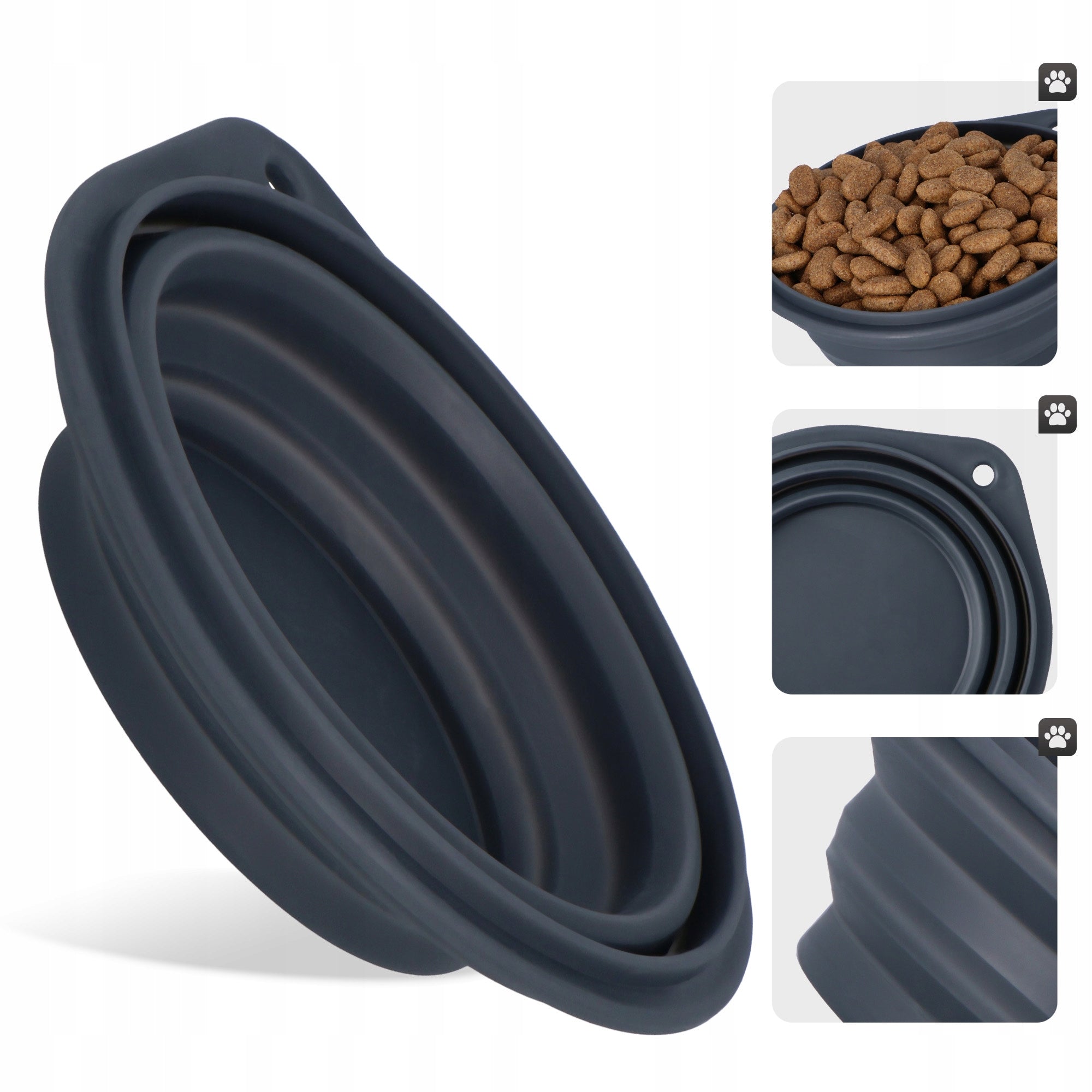 SILICONE FOLDING BOWL for CAT DOG 0,5 l TOURIST BOWL TRAVEL IZ Capacity 0.5 l