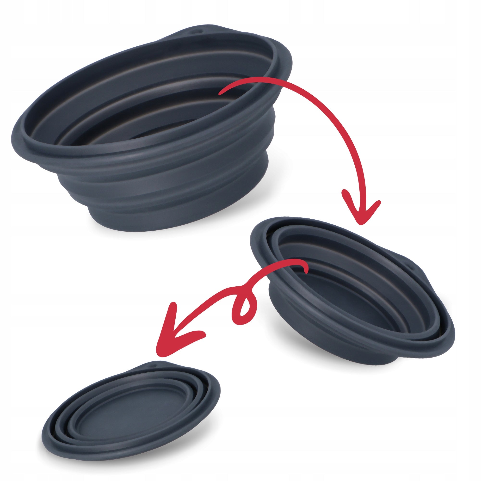 SILICONE FOLDING BOWL for CAT DOG 0,5 l TOURIST BOWL TRAVEL IZ Packaging status original
