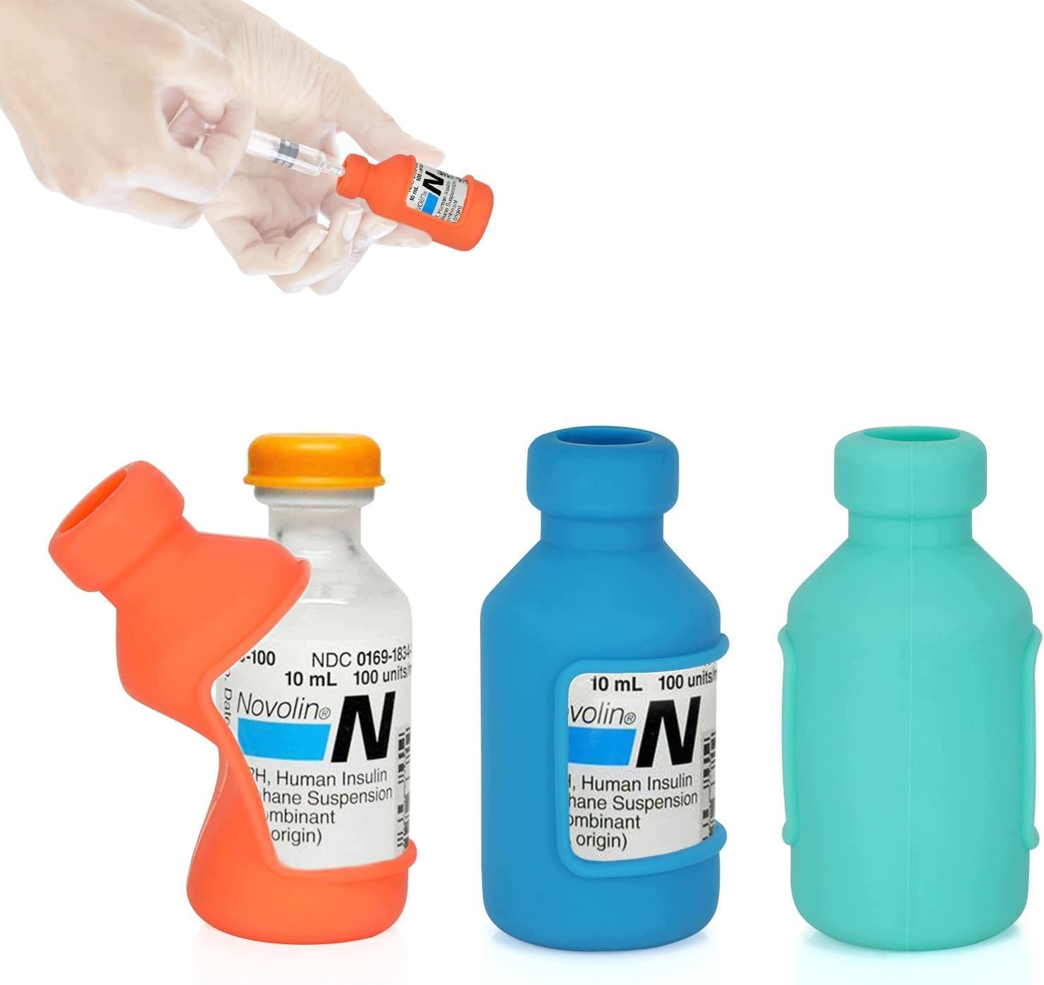 SILICONE INSULIN PROTECTIVE COVERS 3 PCS CASE