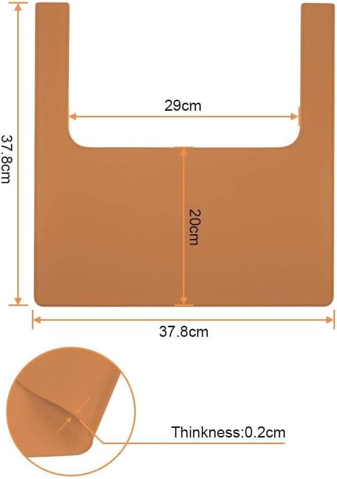 SILICONE MAT CHILDREN'S CHAIR PAD FOR FEEDING ANTILOP POMARAŃ Color orange
