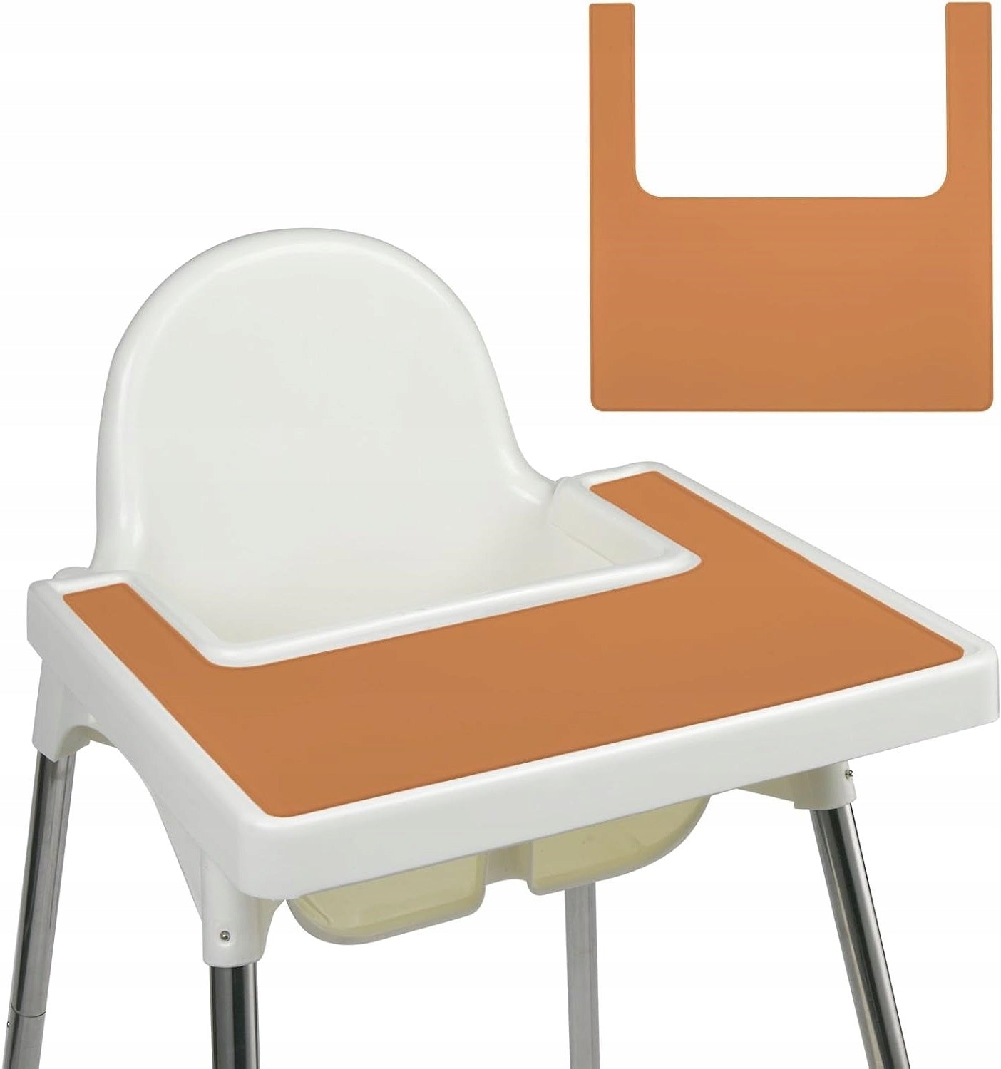 SILICONE MAT CHILDREN'S CHAIR PAD FOR FEEDING ANTILOP POMARAŃ