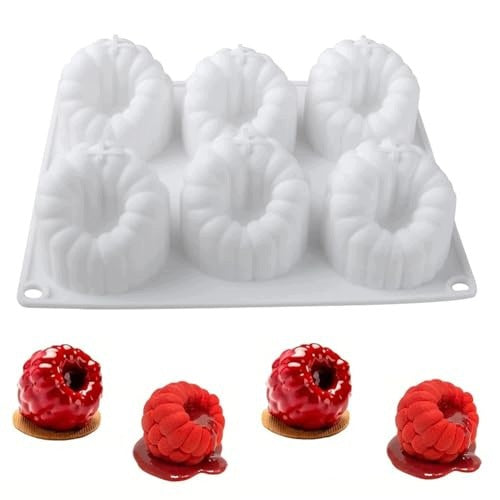 SILICONE MOLD FOR BAKING RASPBERRIES CAKE DECORATION FOR BIRTHDAY 20X16CM Brand no brand