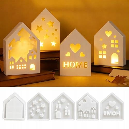 SILICONE MOLDS FOR RESIN SOAP CANDLES 5PCS DIY Silicone KIT Brand no brand