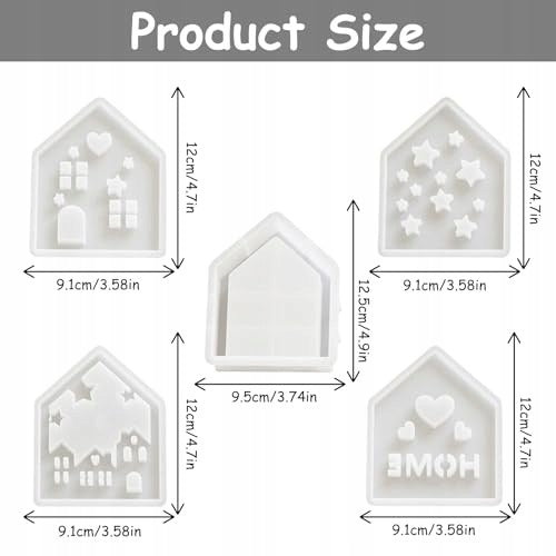SILICONE MOLDS FOR RESIN SOAP CANDLES 5PCS DIY Silicone KIT Manufacturer code SWC5908151497876