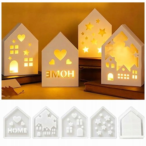 SILICONE MOLDS FOR RESIN SOAP CANDLES 5PCS DIY Silicone KIT