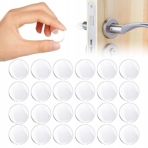 SILICONE PADS TRANSPARENT SELF ADHESIVE FOR FURNITURE 24 PACK