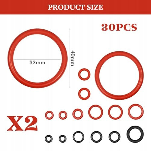 SILICONE RING GASKETS FOR PHILIPS SAECO COFFEE MAKER SET OF 30 Manufacturer code SWC5908151512005