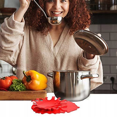 SILICONE SPOON HOLDER FOR COOKING KITCHEN RED 19X14 CM Manufacturer code Bez marki