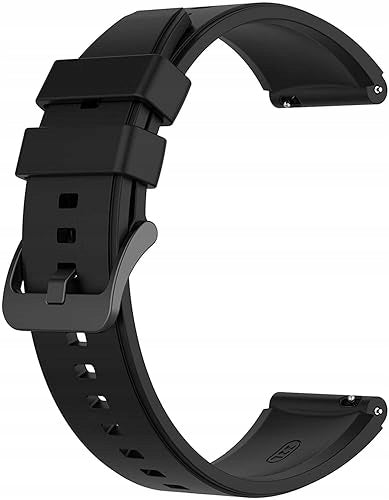 SILICONE STRAP FOR HUAWEI WATCH GT2 GT3 46MM SPORTS BLACK METAL
