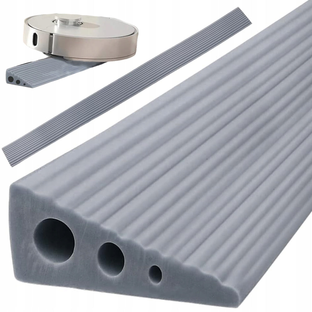 SILICONE THRESHOLD RAMP 90CM NON-SLIP FOR SCOOTER TROLLEYS GREY