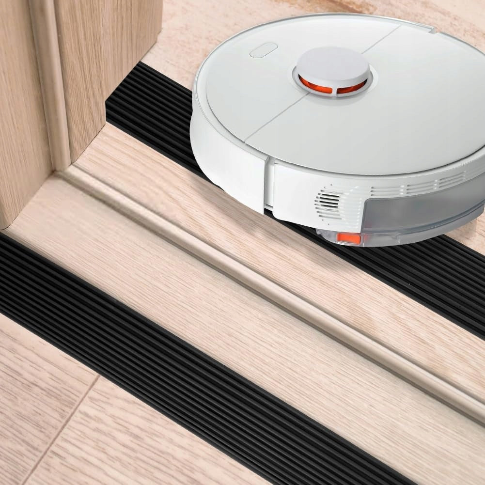 SILICONE THRESHOLD RAMP HELP OVERCOMING THRESHOLDS 150x8x3cm black Brand Bedee