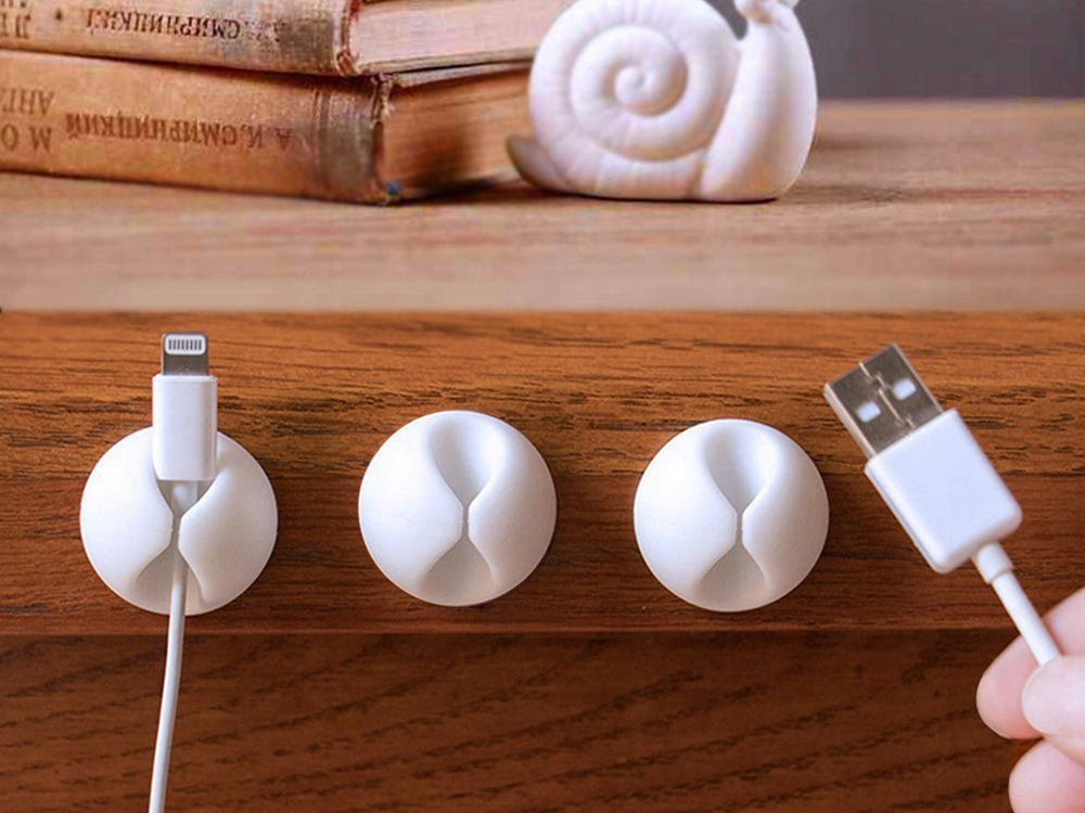SILICONE WIRE CABLE ORGANIZER Self Adhesive FOR DESK Organizer 6 Brand LTC