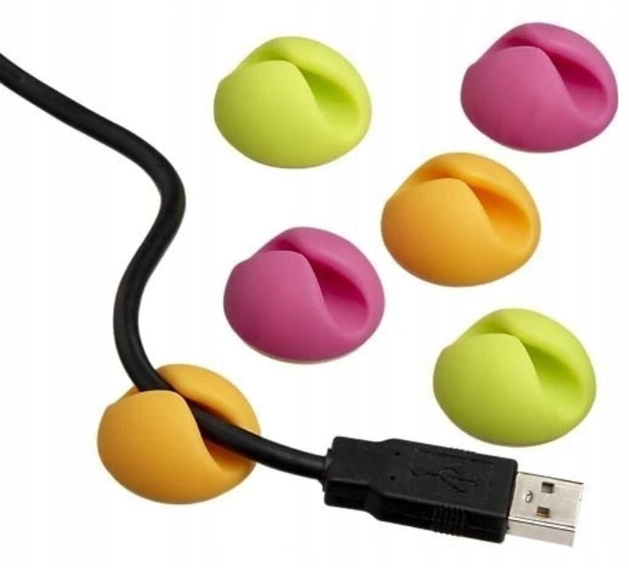 SILICONE WIRE CABLE ORGANIZER Self Adhesive FOR DESK Organizer 6 EAN (GTIN) 5902270740493