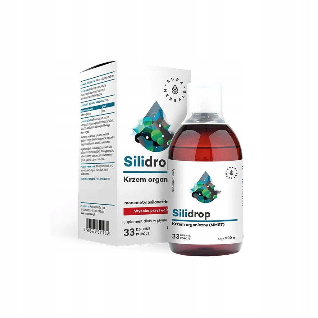 SILIDROP ORGANIC SILICON MMST JOINTS RESISTANCE LEATHER Aura Herbals 500 ml. Brand Aura Herbals