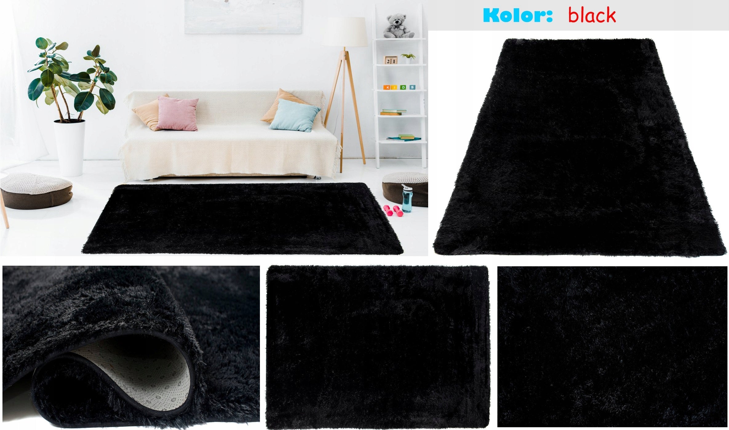 SILK CARPET 80x150 Shaggy Plush Soft Hairy Manufacturer code Silk