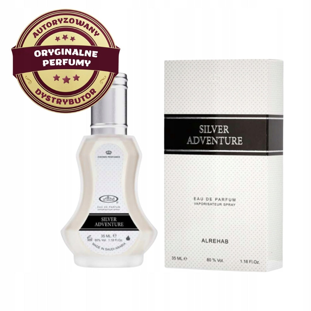 SILVER ADVENTURE ARABIC PERFUME MEN'S GRAPEFRUIT FRESH 35ml AL REHAB EDP
