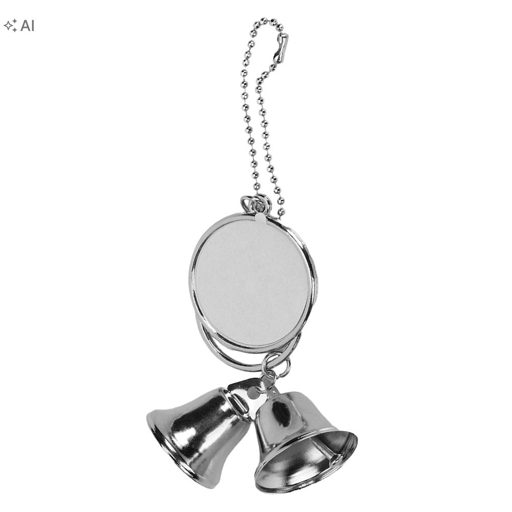 SILVER CAR TINKLE BELL PENDANT CREATIVE REARVIEW MIRROR HANGING ORNAMENT Manufacturer no brand