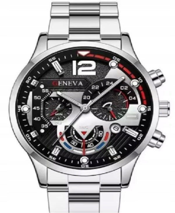 SILVER MEN'S WATCH, ELEGANT BRACELET Product weight with unit packaging 0.059 kg