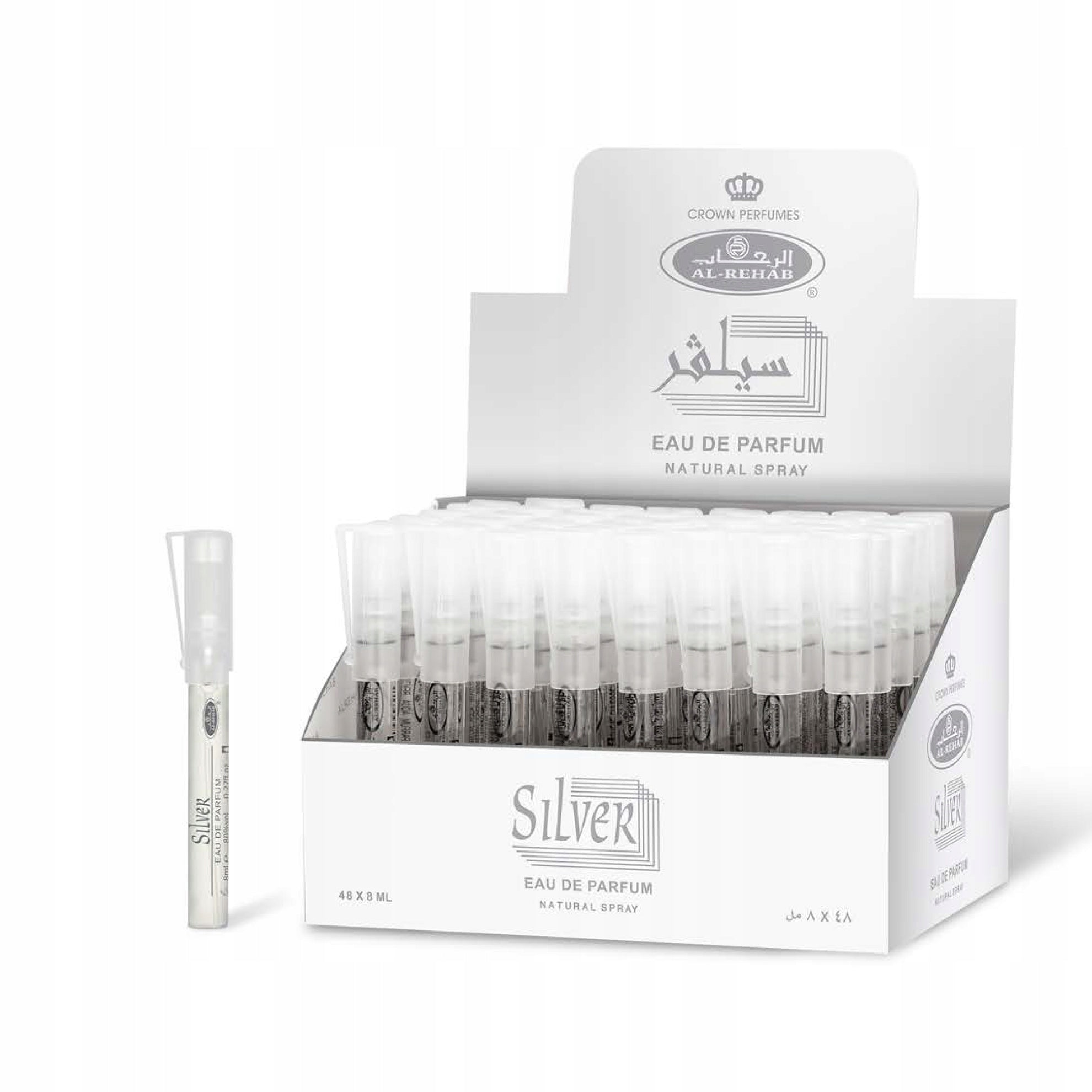 SILVER Perfumed Water for Him Pen Spray 8 ml Al Rehab