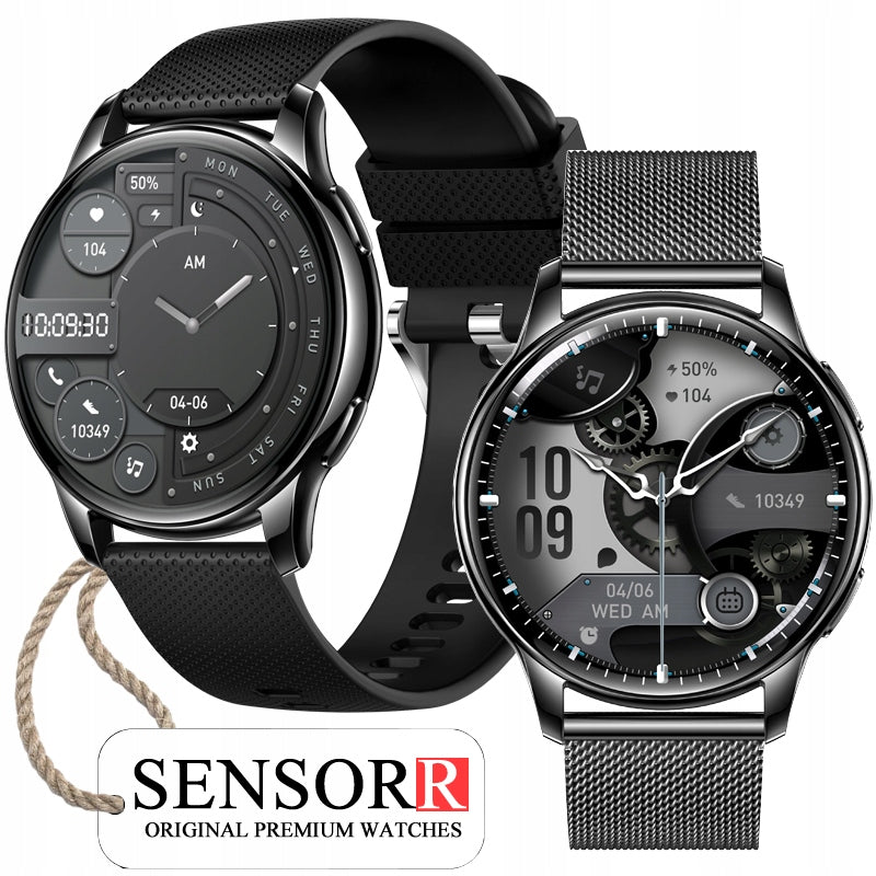 SILVER SMARTWATCH WOMEN'S TALK PRESSURE HEART RATE MONITOR SLEEP STEPS PL Brand Sensorr