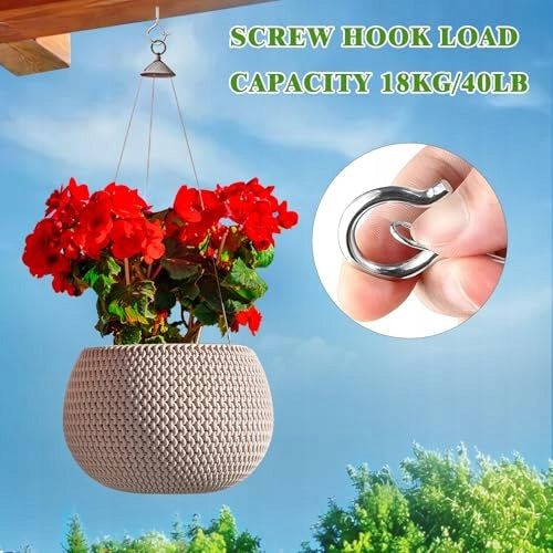SILVER STAINLESS STEEL SCREW HOOKS PROTECTION 30 PCS Manufacturer code Bez marki