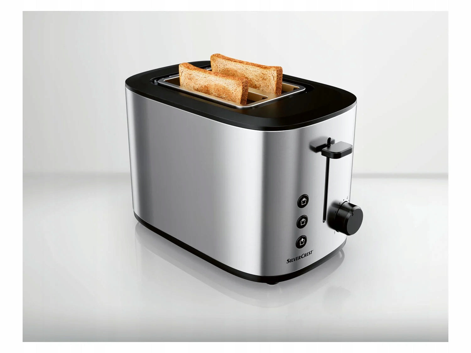 SILVERCREST TOASTER IN SILVER/GREY 980 STAINLESS STEEL Power rating 980 W