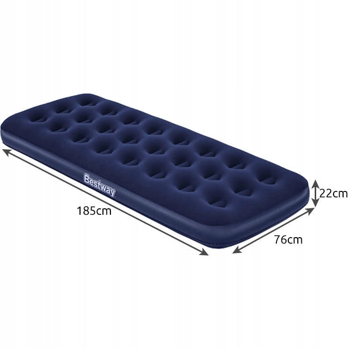 SINGLE BEACH INFLATABLE MATTRESS FOR SLEEPING SWIMMING VELOUR QUALITY Manufacturer code MATERAC DMUCHANY JEDNOOSOBOWY