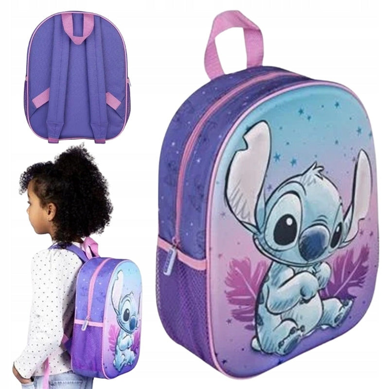 SINGLE COMPARTMENT PRESCHOOL BACKPACK FOR CHILDREN DISNEY STITCH 3D