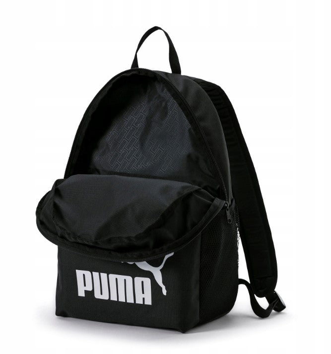 SINGLE COMPARTMENT SCHOOL BACKPACK PUMA BLACK WITH WHITE INSCRIPTION 22 L Manufacturer code 079943-01