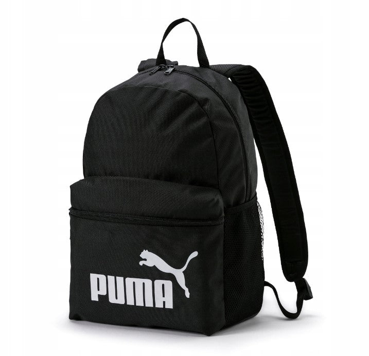 SINGLE COMPARTMENT SCHOOL BACKPACK PUMA BLACK WITH WHITE INSCRIPTION 22 L