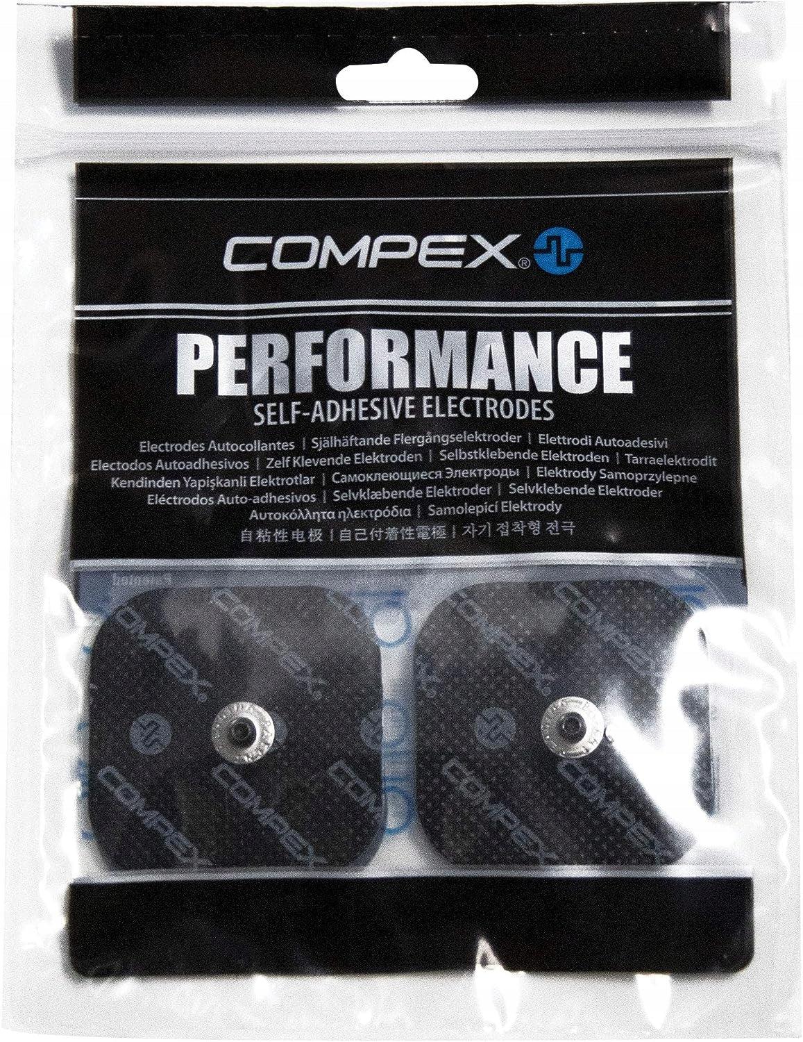 SINGLE ELECTRODES FOR ELECTROSTIMULATORS COMPEX 5X5CM 4 PIECES SET Size universal