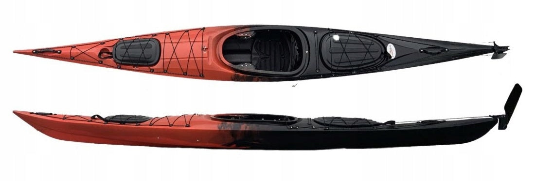 SINGLE EXPEDITION KAYAK TOURING 15 FT+ RUDDER LAKE RIVER ONE