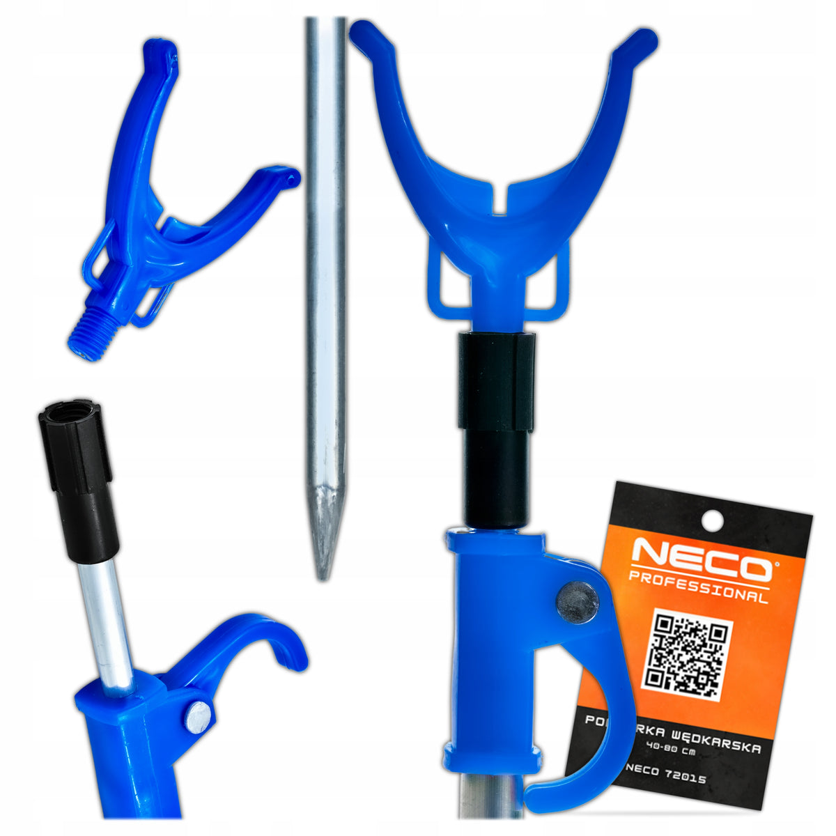 SINGLE FISHING SUPPORT NECO 40-70cm ground telescopic light
