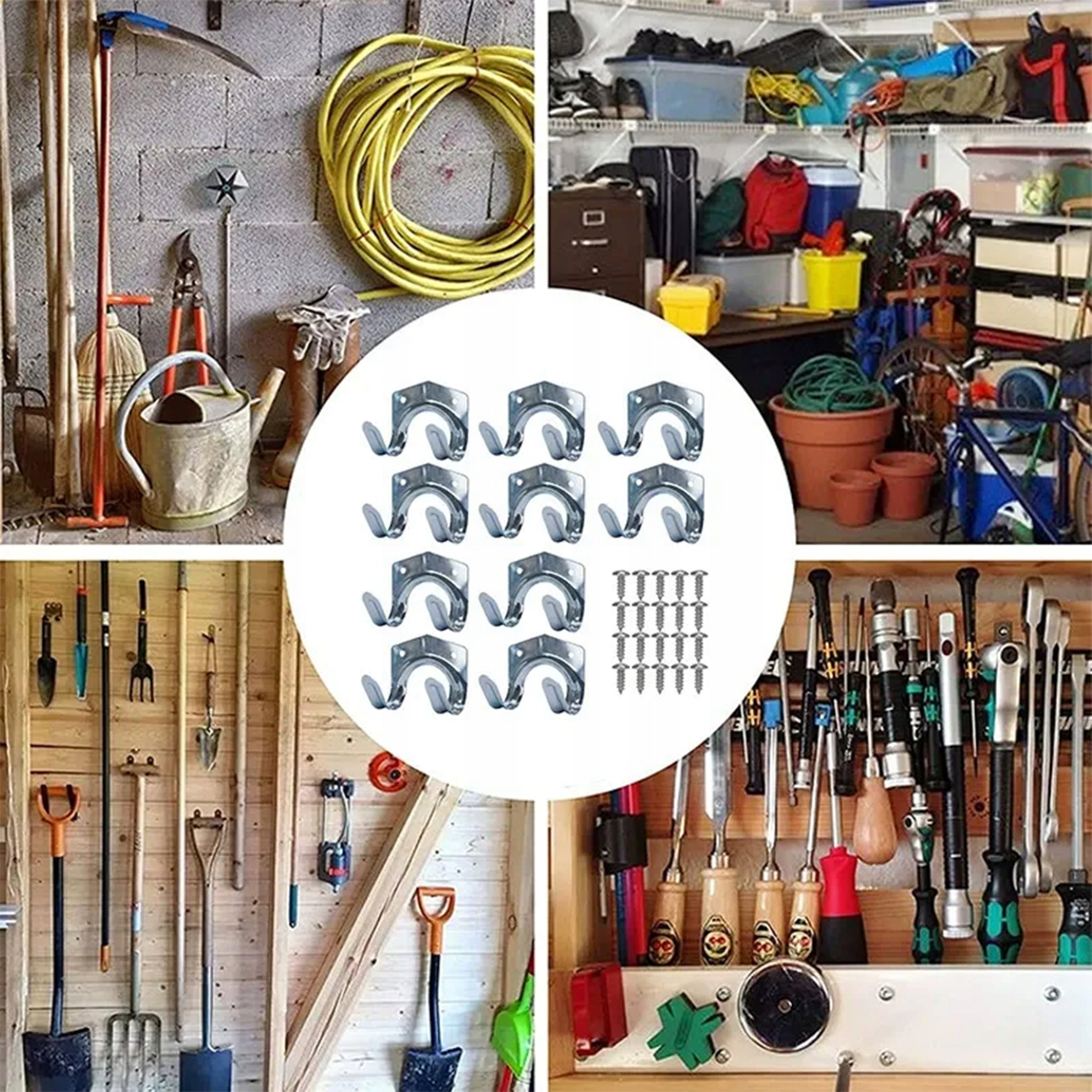 SINGLE HANGERS FOR Garden TOOLS for garage hanger holder 20 PCS Product height 6.5 cm