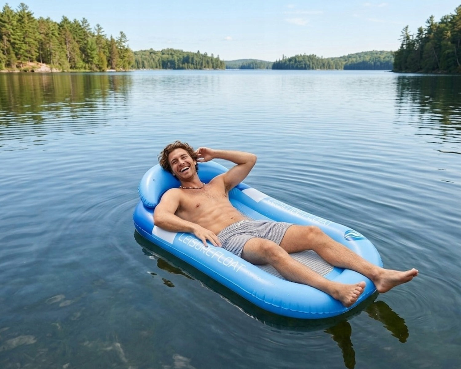 SINGLE INFLATABLE MATTRESS FOR WATER BEACH CHAIR FOR SWIMMING POOL Brand Ikonka