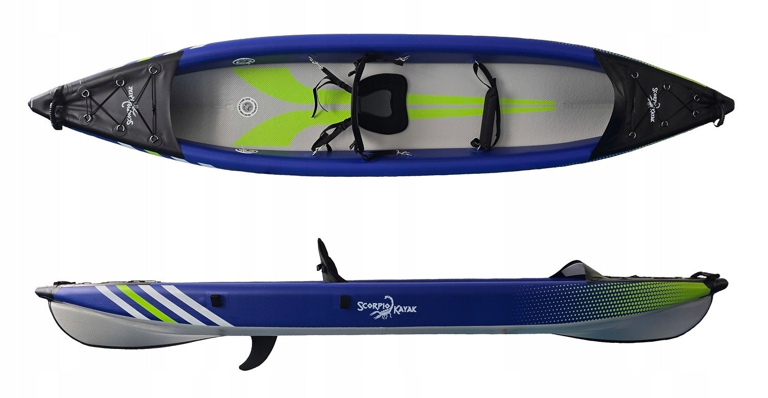 SINGLE KAYAK PUMPED DS 385 FULL DROPSTITCH SET ONE Manufacturer code DS385SOFTBLUELIME