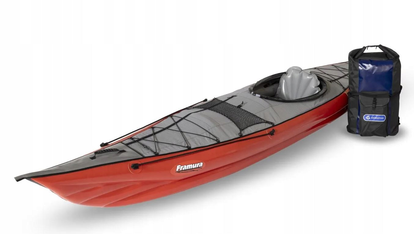 SINGLE KAYAK PUMPED FRAMURA GUMOTEX LIGHT ONE WITH DECK