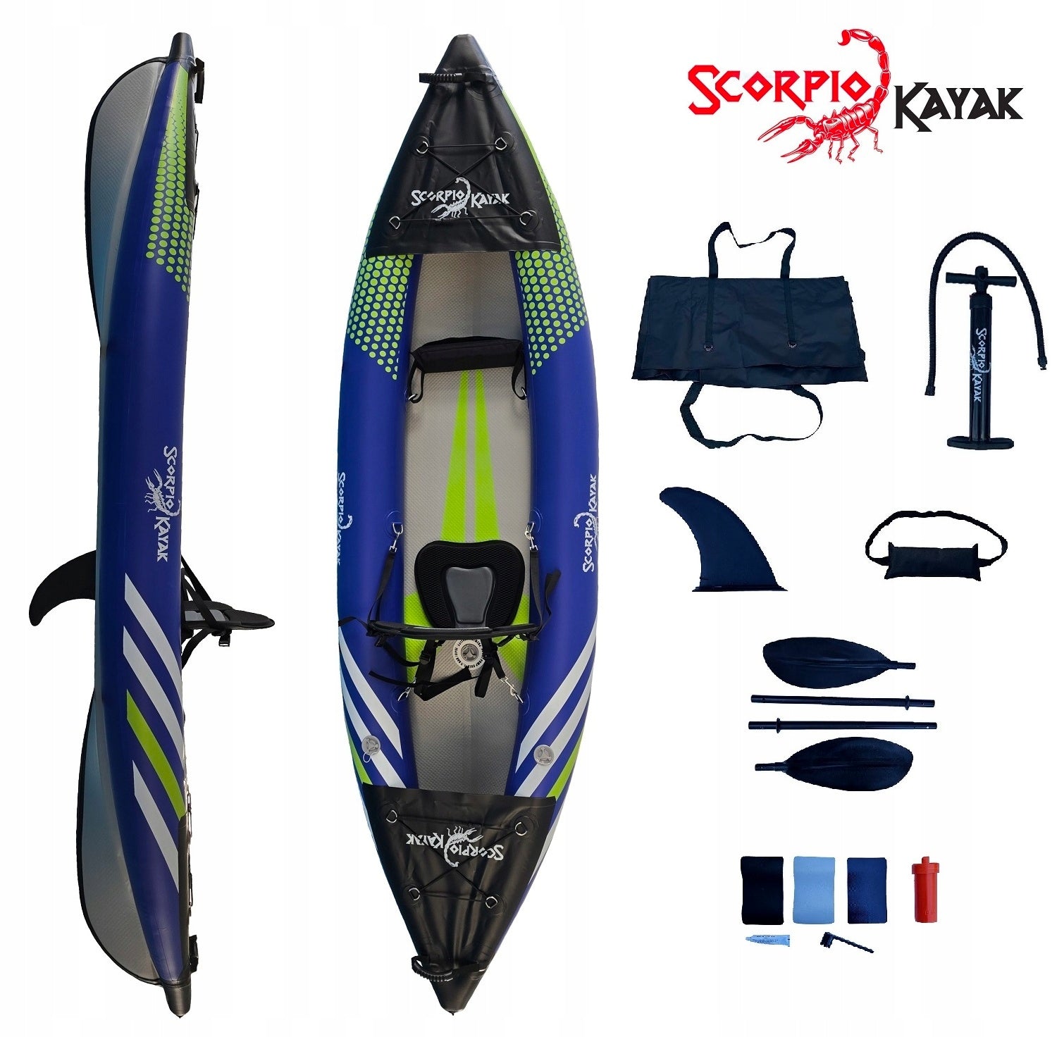 SINGLE KAYAK PUMPED TOURIST STABLE HYBRID AND SET ONE