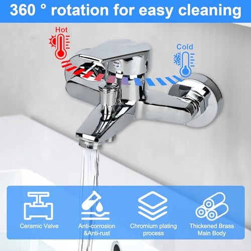 SINGLE LEVER BRASS CHROME BATHROOM MIXING BATHTUB FAUCET Manufacturer code Nieoznaczona